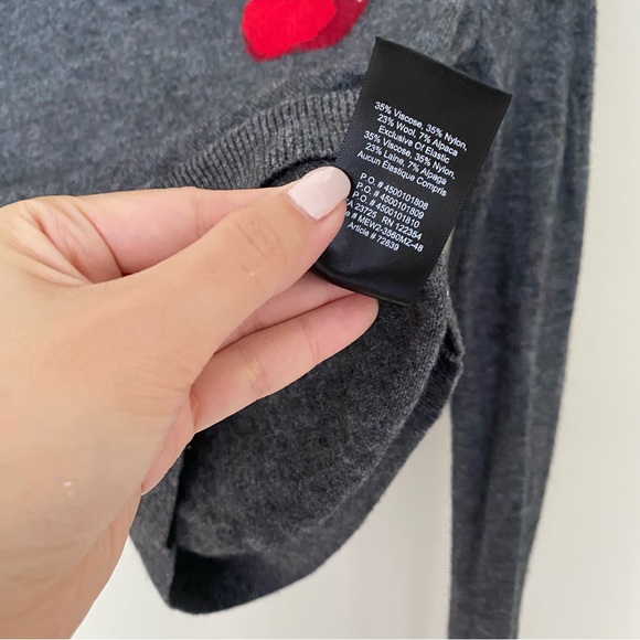 SUNDAY BEST Gray Crop Wool Apple Sweater - Picture 9 of 9